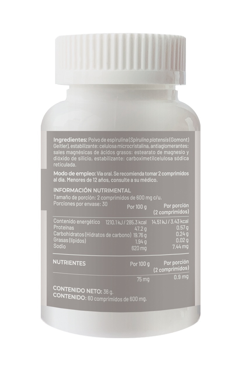 Spirulina 600 mg - Imagen 2