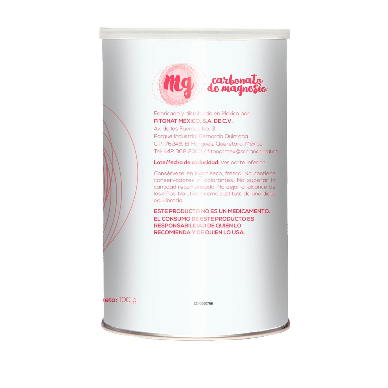 suplemento alimenticio carbonato de magnesio